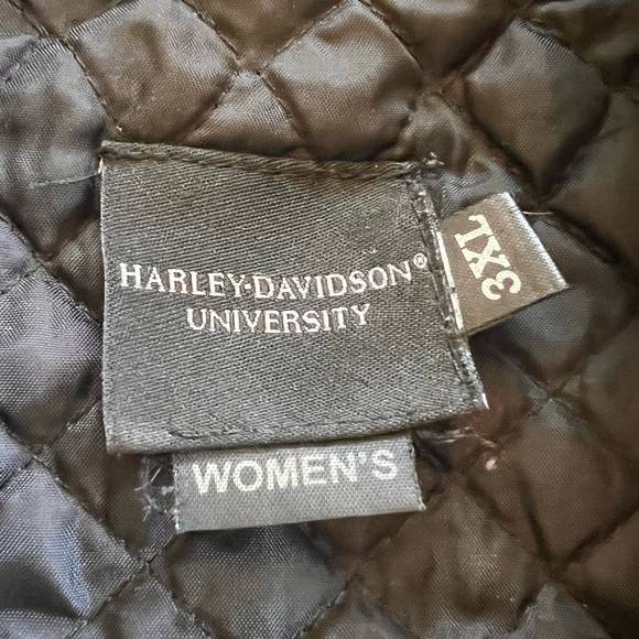 Harley Davidson University 3XL Leather Wool Dealer Operations Jacket 2004 Unisex - Picture 9 of 10